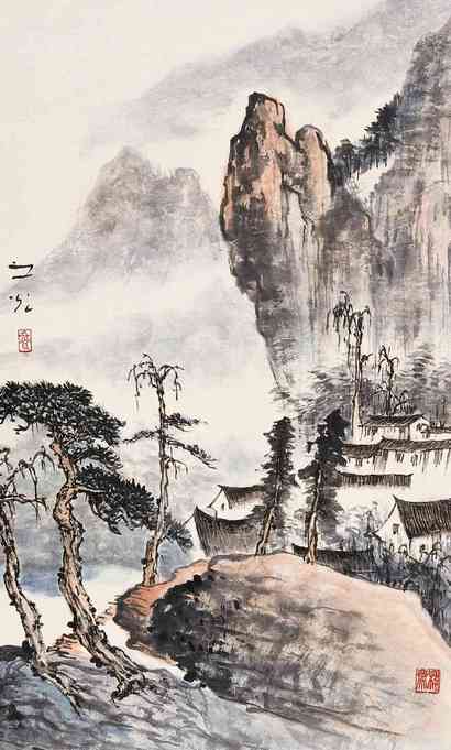 谢之光 山水 立轴